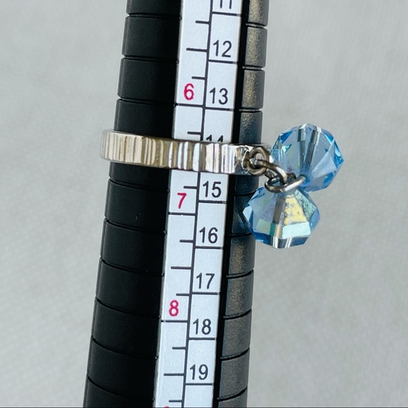 [FINAL BEST PRICE] Silver Ring with 2 Light Blue Crystals - Picture 7 of 7